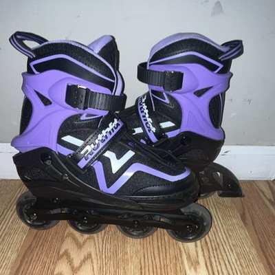 Ruthfot Youth Adjustable Inline Skates Model L EU 37.5-41 Black/Purple