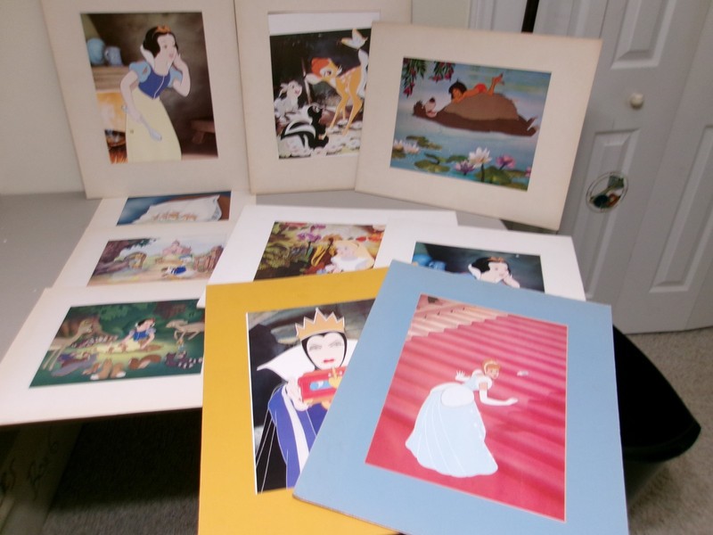 Lot of 10 - RARE Disney Scene Prints Different Years 1937, 1939, See Desciption