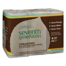 Seventh Generation 13737PK 100% Recycled Paper Kitchen Towel - BR (6 RL/PK) New