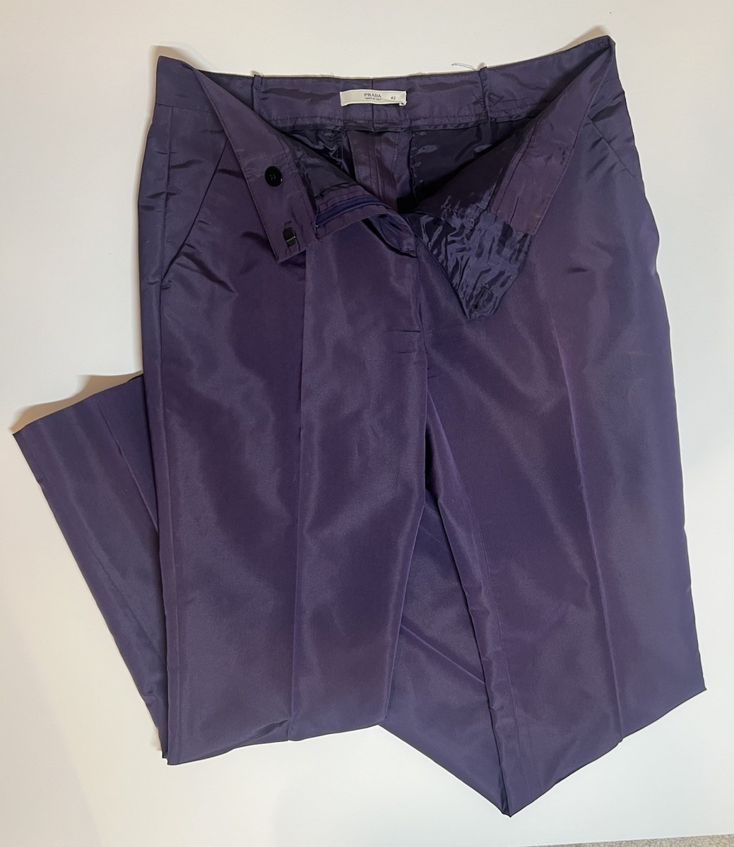PRADA Archive Satin Silk Purple Pants Women's size 42 | eBay