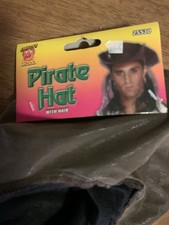 Fancy Dress Costume Accessory Pirate Tricorn Hat with Hair Smiffy's Adult