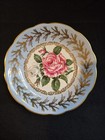 EB FOLEY CUP & SAUCER BLUE WITH GOLD GILT BAND PINK FLOATING ROSE, ENGLAND  — photo 3