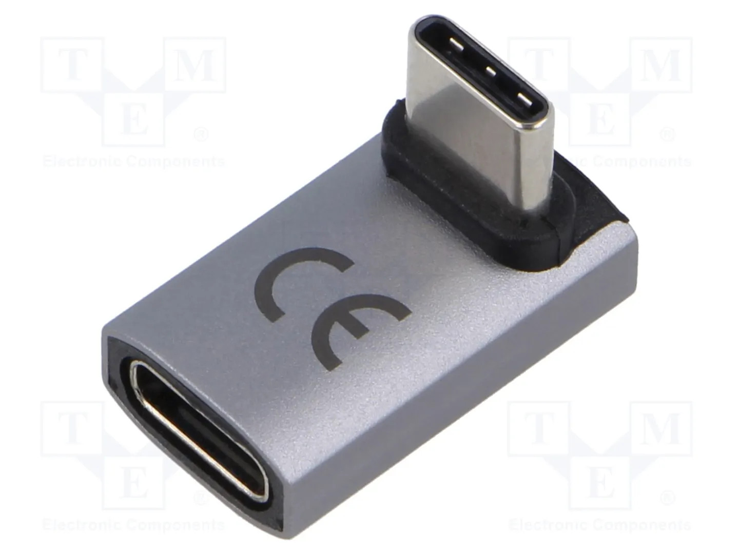Goobay Argento Adattatore Usb-C Verticale 90° Corto, Usb4 (Usb-C, Usb-C), Adattatore Usb, - Immagine 2