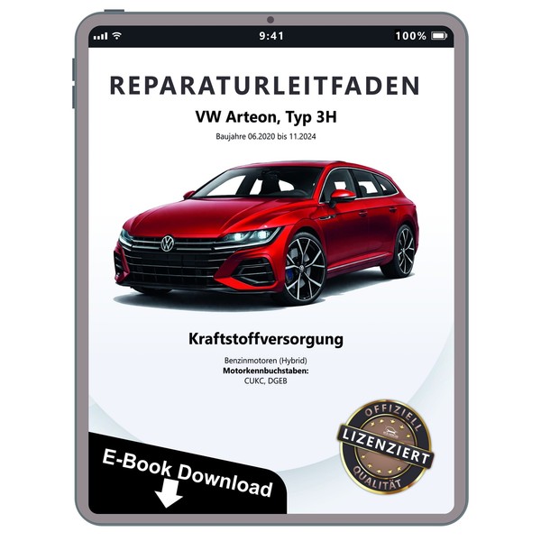 VW Arteon 3H (20-24) Kraftstoffversorgung Benzin Hybrid Reparaturleitfaden Ebook-image