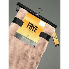 FRYE Faux Fur Throw Blanket 50 x 70" NWT MAUVE PURPLE Pink Reversible Soft