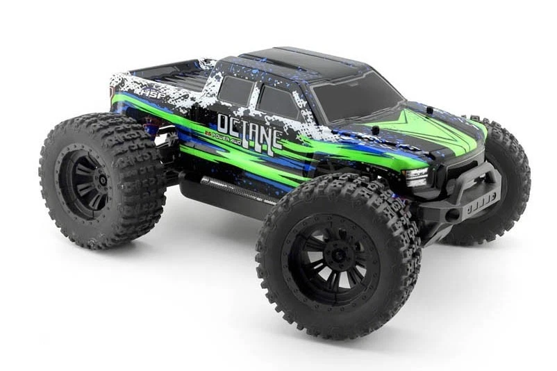Hsp OCTANE Brushed Monster Truck Green - Black 1/10 Rc (no Battery and Charge) - Immagine 2 di 4