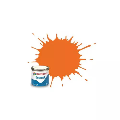 Humbrol AA0196 No. 18 Orange Gloss - 14ml Enamel Paint