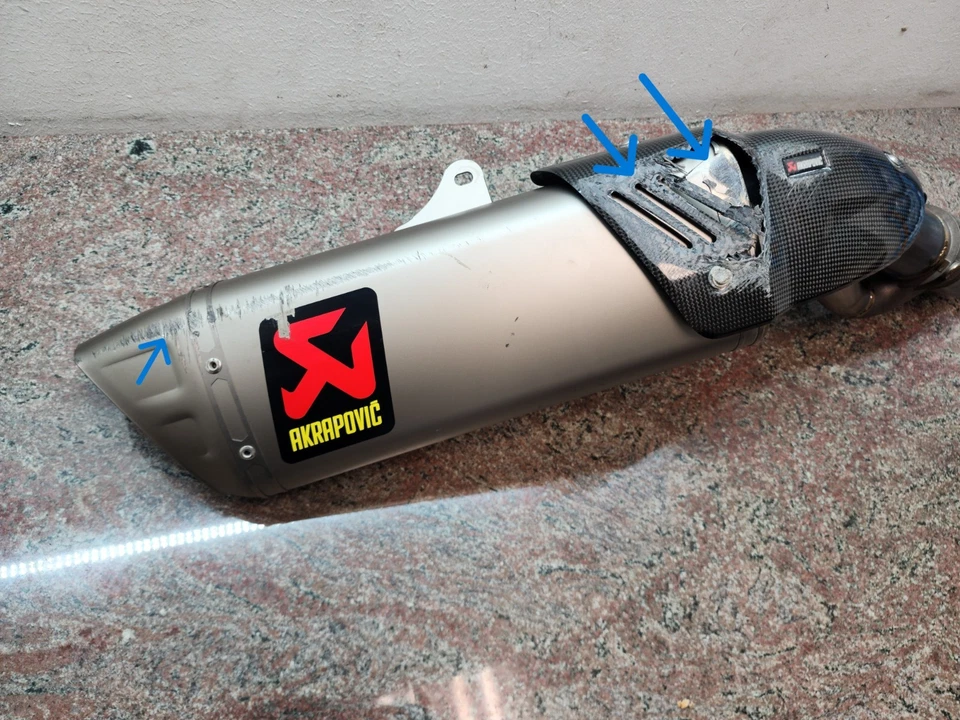 Silenciador de escape de titanio Honda CBR1000RR SP 2017-2025 Akrapovic Racing M-HEZ002 Foto 2 de 4