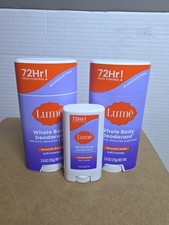 Lume Whole Body Deodorant Smooth Solid Soft Powder 2.6oz - 2 Pack  1 travel TE4