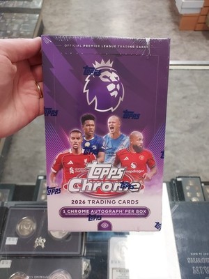 2026 Topps Chrome Premier League Soccer Hobby Box Factory Sealed 1 Auto Per Box