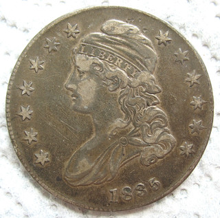1835 Capped Bust Silver Half Dollar 50 Cents