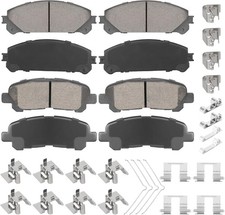 Front Rear Ceramic Brake Pads Set for Toyota Highlander 2008-2013 8PCS