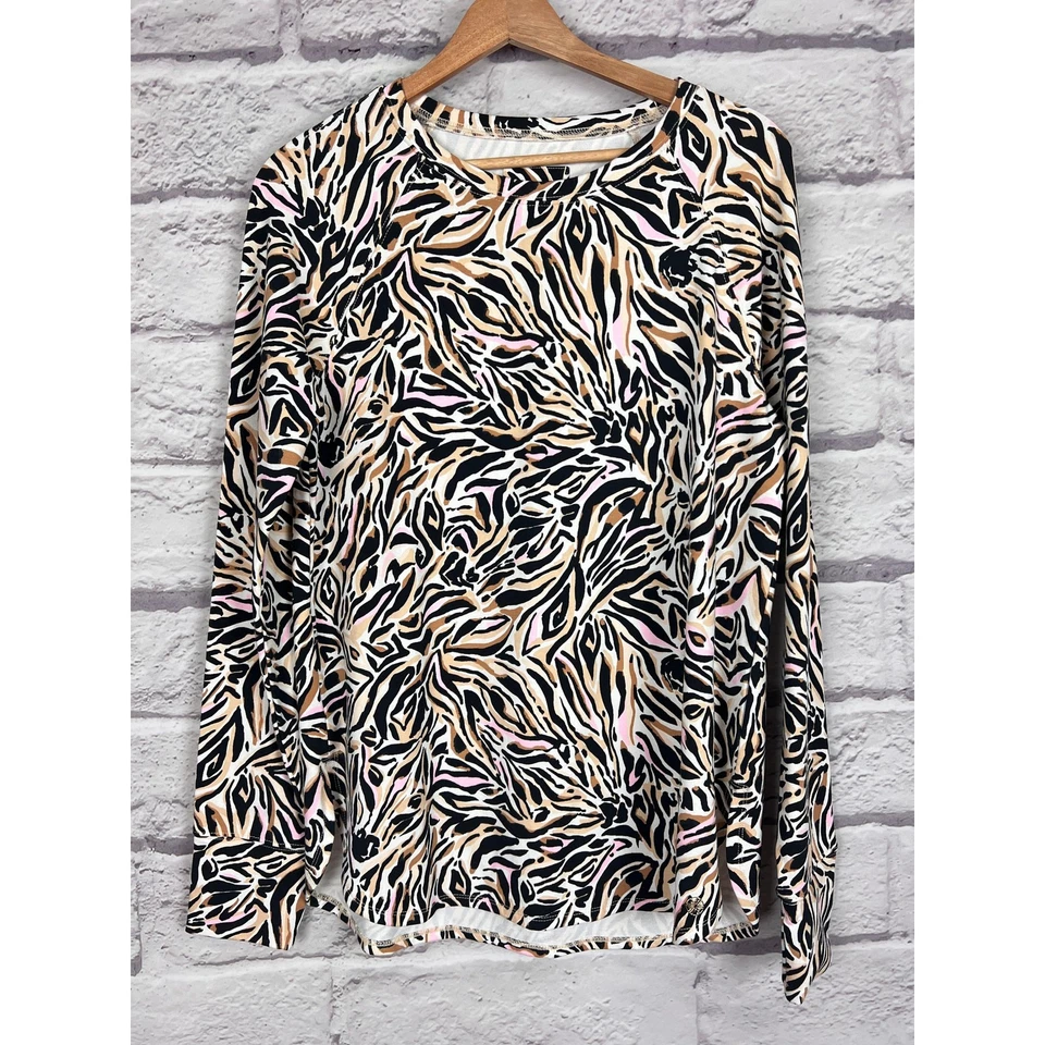 Top Pullover Lilly Pulitzer Mujer M Luxletic Blythe UPF Can You Zee Me Cebra Foto 3 de 4