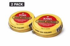 KIWI Neutral Shoe Polish 2 Pack 32g Tins Leather Care Renew Protect HTF