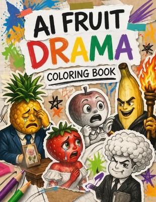 AI Fruit Drama Coloring Book: Color your favorite AI fruit drama stories