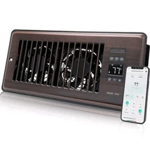 Super Quiet Register Booster Fan for 4" x 10" Register Holes, Smart Register Ven