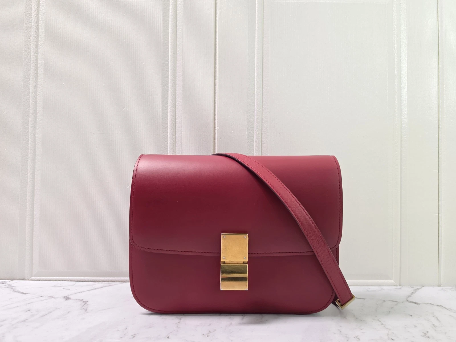 Celine — Authentic Celine Box Medium Red Crossbody Bag Ebay Authenticated