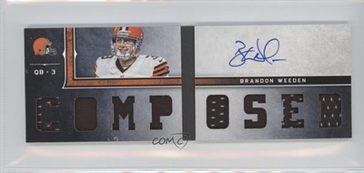 2012 Panini Playbook Red Foil Signatures 33/99 Brandon Weeden #2 Auto RC 0p5