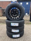 16 JBW TMS GLOSS BLACK ALLOY WHEELS+ VAN TYRES FORD TRANSIT CUSTOM SET OF 4