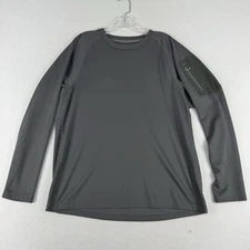 Sitka Long Sleeve Pullover Shirt Mens XL Gray Arm Pocket Outdoor Hunting Hiking