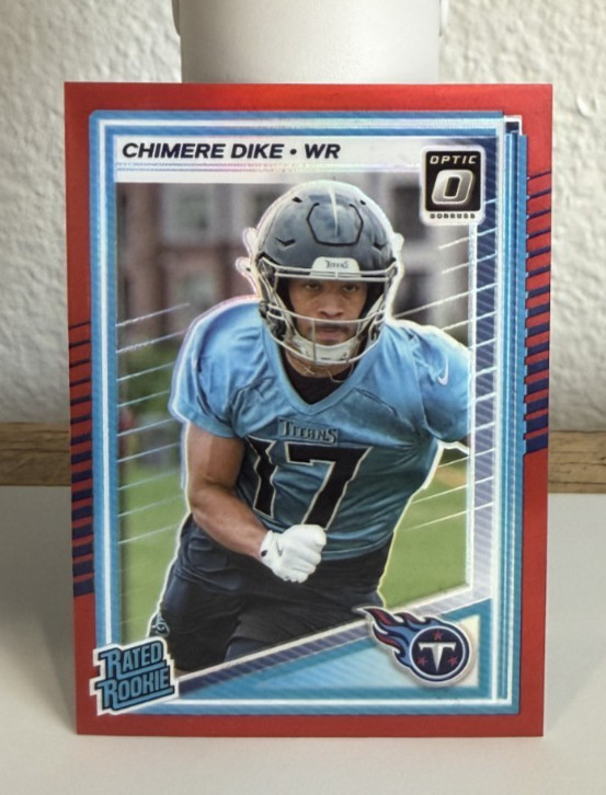 2025 Chimere Dike Rated Rookie Red Prizm /149 Donruss Optic #269