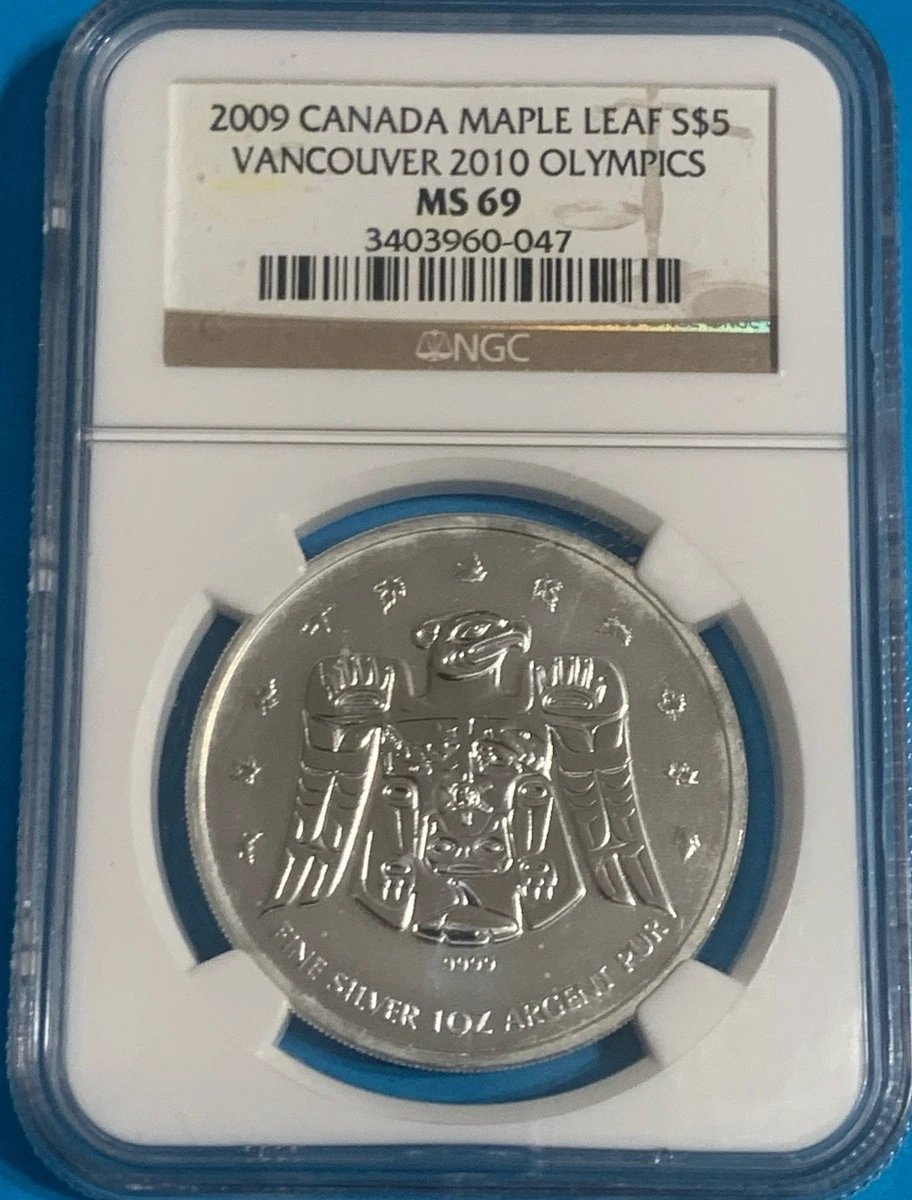 銀貨 2022  Maple Leaf MS69 a Canadian Maple Leaf NGC Grade MS 69 1 oz Precious Metal Content