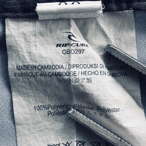 Rip Curl Boardshorts Herren 38 gestreift Kordelzug Badehose Surf Polyeste - Bild 7 von 13