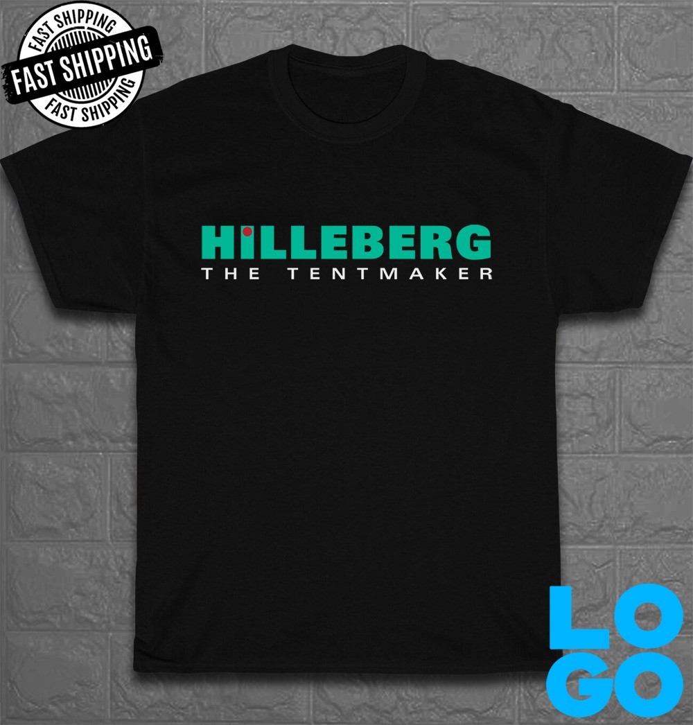 New Hilleberg The Tentmaker Logo Men's Funny T-Shirt Made In USA Size S to 5XL