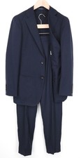 SUITSUPPLY Havana Patch Men Suit UK36R Slim Unlined Wool Stretch Blue 2 Piece
