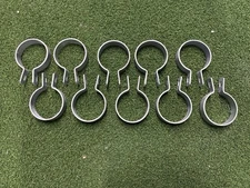 Lot of 10 Galvanized 3.5” Pipe Hangers Heavy Duty Conduit Drain Clamps NOS