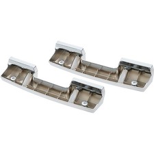 Chevy Camaro Impala Nova Front Interior Inside Chrome Arm Rest Pad Bases Pair