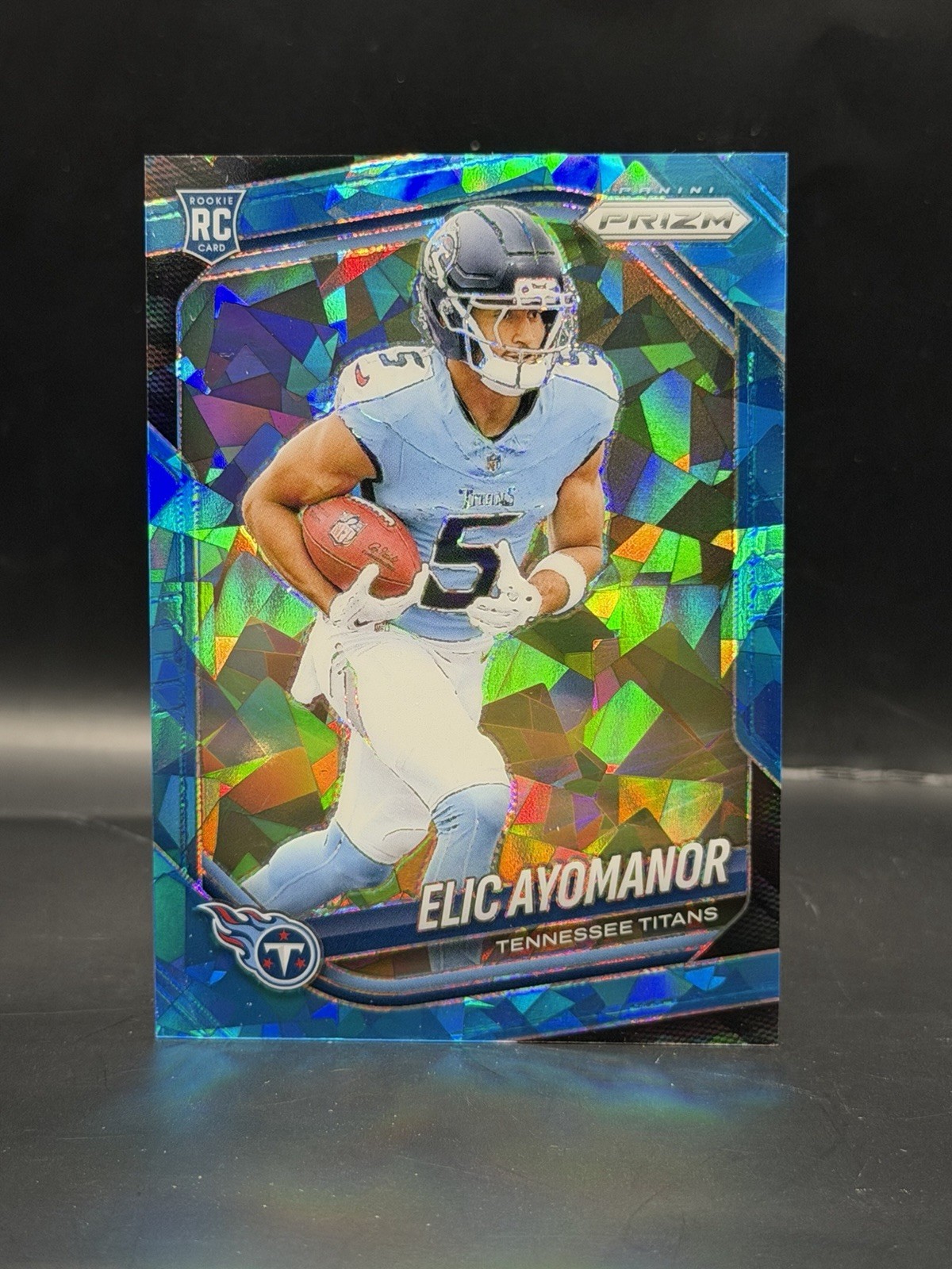 ELIC AYOMANOR - 2025 Prizm Football #321 - ROOKIE - Blue Cracked Ice /99