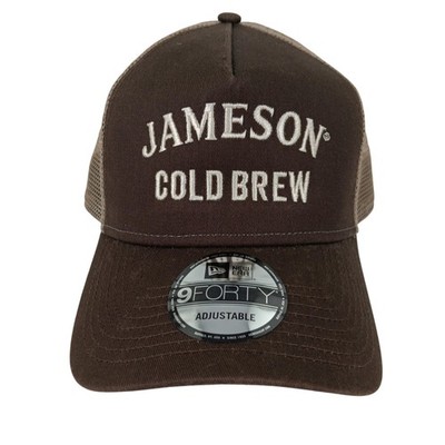 Jameson Cold Brew Hat Cap Snap Back One Size Brown Tan Trucker Mesh Mens Whiskey