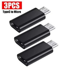 3 pcs USB Type C Female to Micro USB Male Adapter Converter Data Connector USB-C
