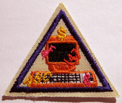 Girl Scout 1997-98 Brownie POINT CLICK GO! TRY-IT Computer Internet Badge Patch