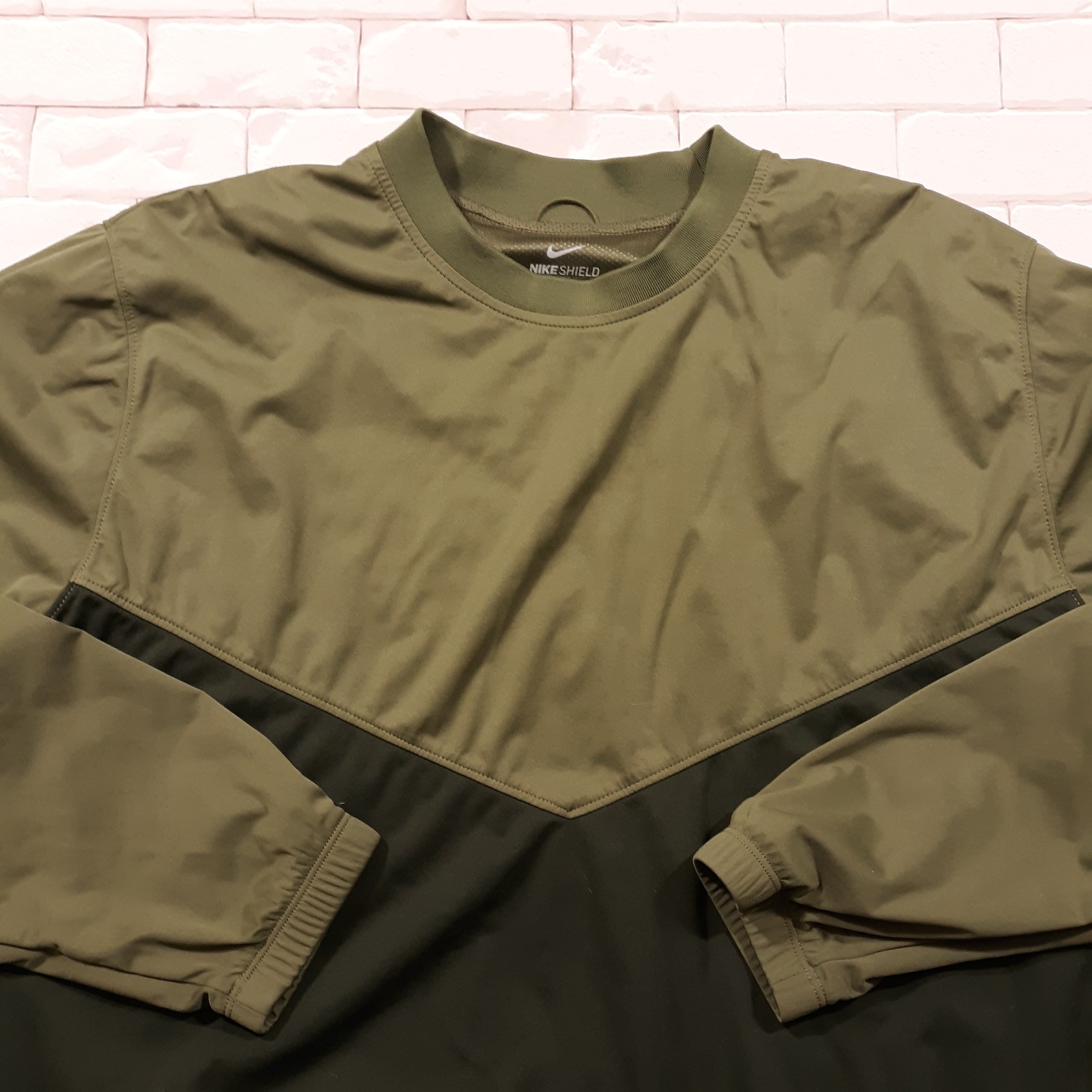 Nike Shield Windbreaker Jacket Pullover Mens XL G… - image 2