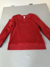 Wondershop Sweatshirt Womens Medium Red Fleece Sleepwear Pullover Lounge Target
