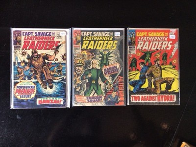 CAPT. SAVAGE and His Leatherneck Raiders #1 -2 - 3  Marvel Comics  SILVER AGE  