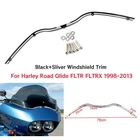 Contrast Cut Windshield Fairing Trim For Harley Road Glide FLTR FLTRX 1998-2013