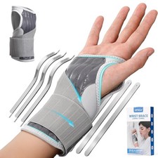 Wrist Brace for Carpal Tunnel, Adjustable Night Support with Splints   Right Han