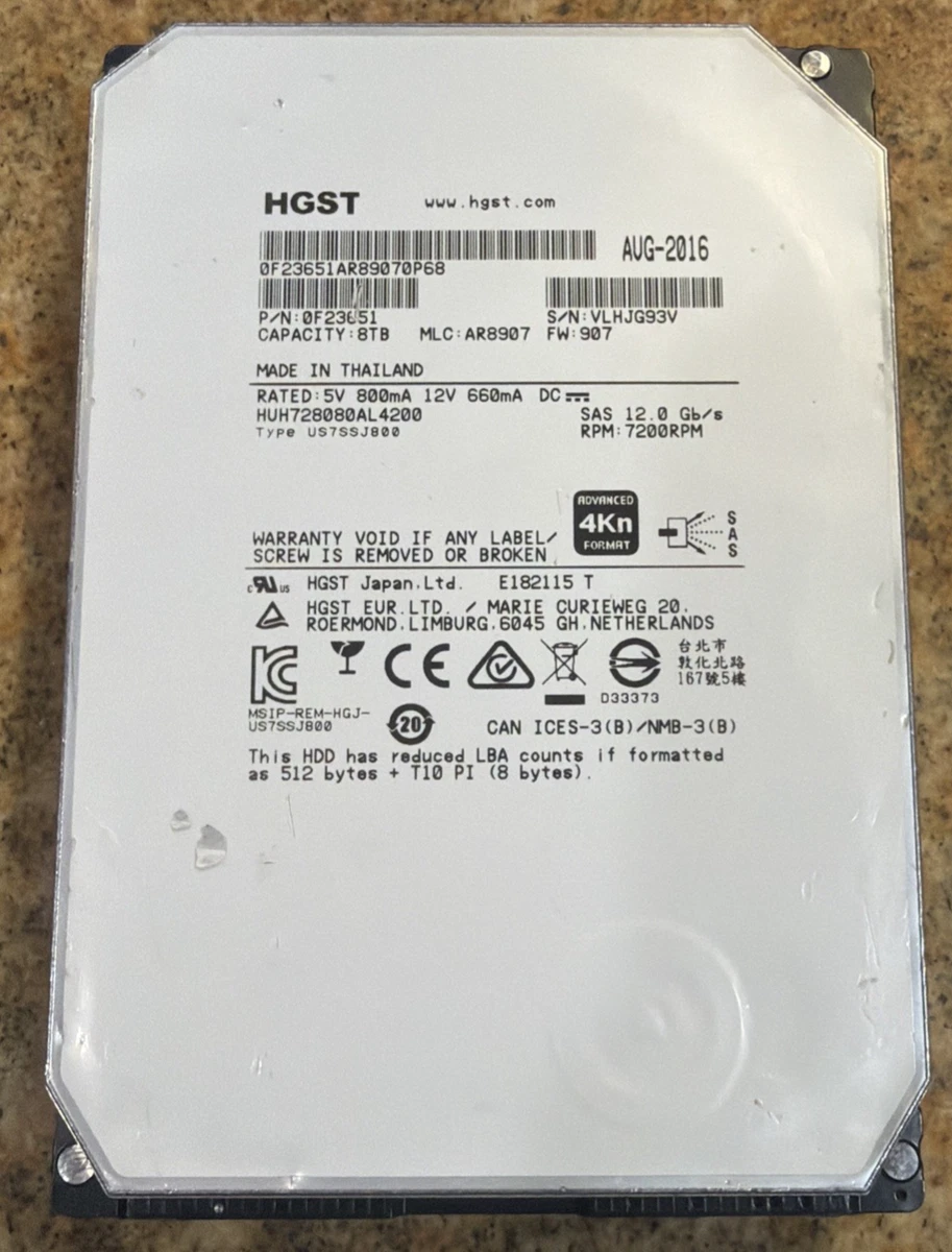 HGST 8TB Computer Internal Hard Disk Drives for sale | eBay