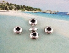 100Pcs Tibetan silver flat Round spacer beads FC12533