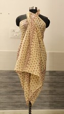Hand block Print Cotton Sarong - 72x44 Inch Beach Wrap, Floral Women Sarong