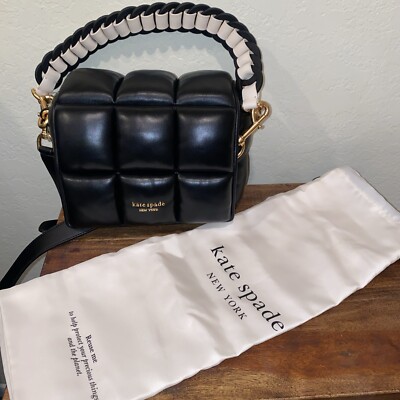 Kate Spade Boxxy Black Leather Crossbody Purse Bag | eBay
