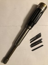 Vintage Goodell-Pratt No 188A Push Drill With 8 Bits Bakelite Handle Made in USA