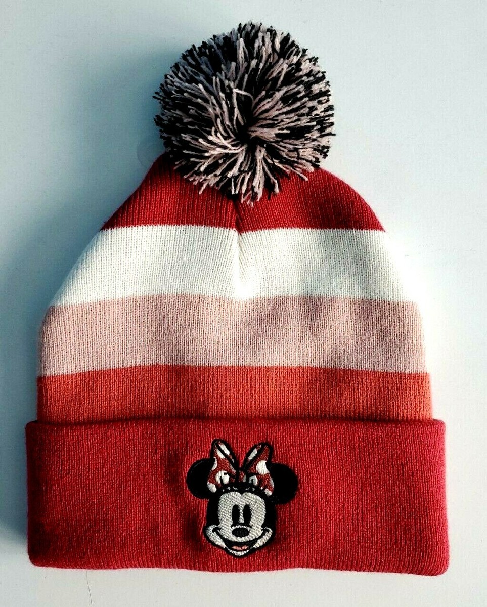 Outline Icon Mickey Mouse Double Pom Beanie Minnie Mouse Pom Pom