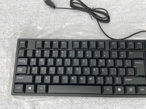 QR-70 Wired Keyboard With Wired Optical Mouse And USB Wifi Adapter Black NEW - 第 9/16 張圖片