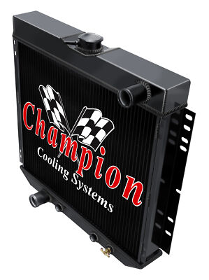 ER 3 Row Black Finish Radiator Lowhose Driver 20''-1966 - 1968 Comet