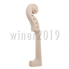 Hand Carved Maple Wood Violin Neck 4/4 Full Size Violin Part for Luthier