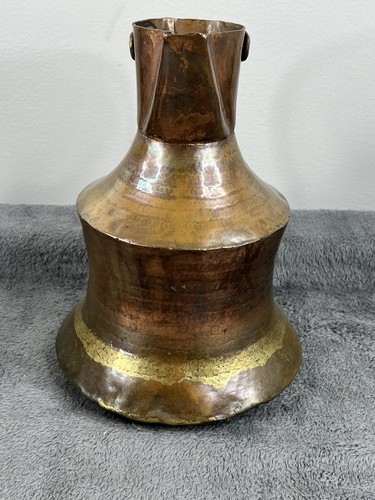 Massive Kupfer Middle Eastern Farm Ewer / Krug Vase handgehämmert Vintage - Bild 5 von 13